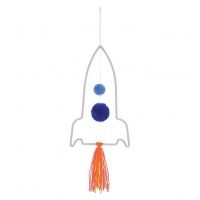 Hanging Wool Wrapped Wire Rocket Mobile By Meri Meri